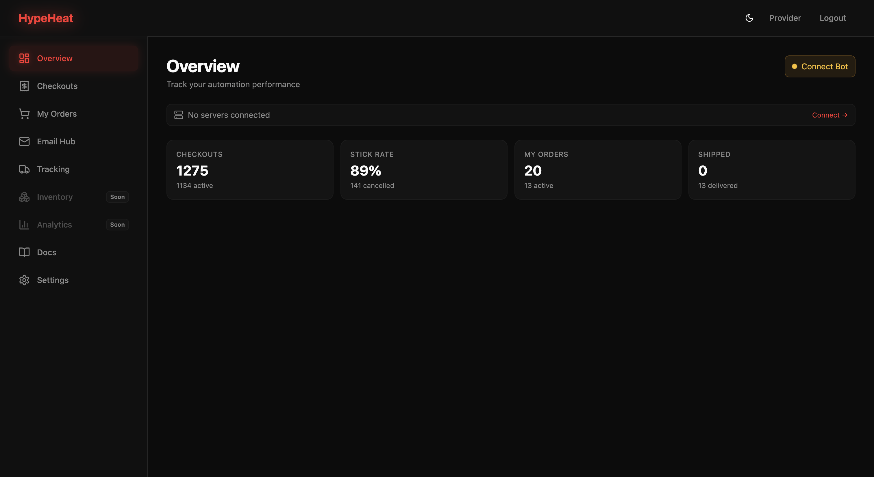 HypeHeat Dashboard